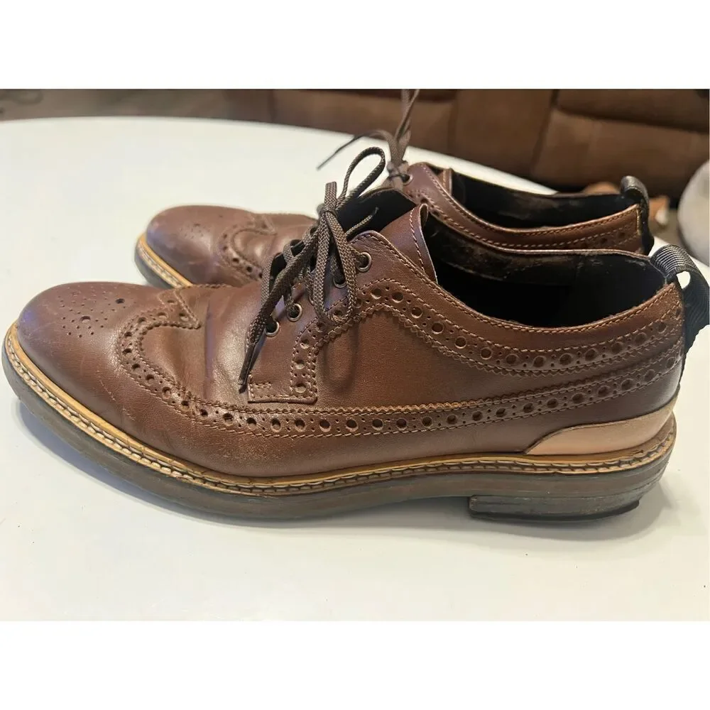 Cole Haan Men's Size 8 Davidson Wingtop Oxford Shoe Brown Tan Office Dressy